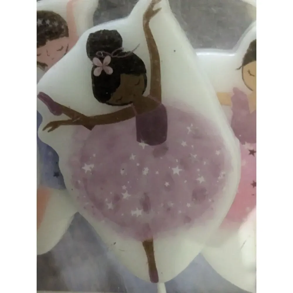 Ballet Theme Birthday Dressed Ballerina Tutu 5 Pieces Candles New